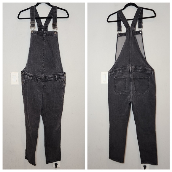 Gap Maternity Black Overalls. Size medium. - Picture 1 of 13